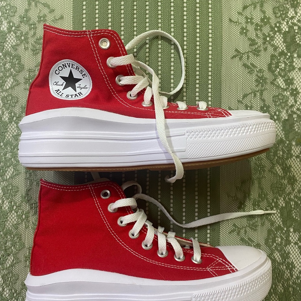Converse Women's Bold Red High-Tops